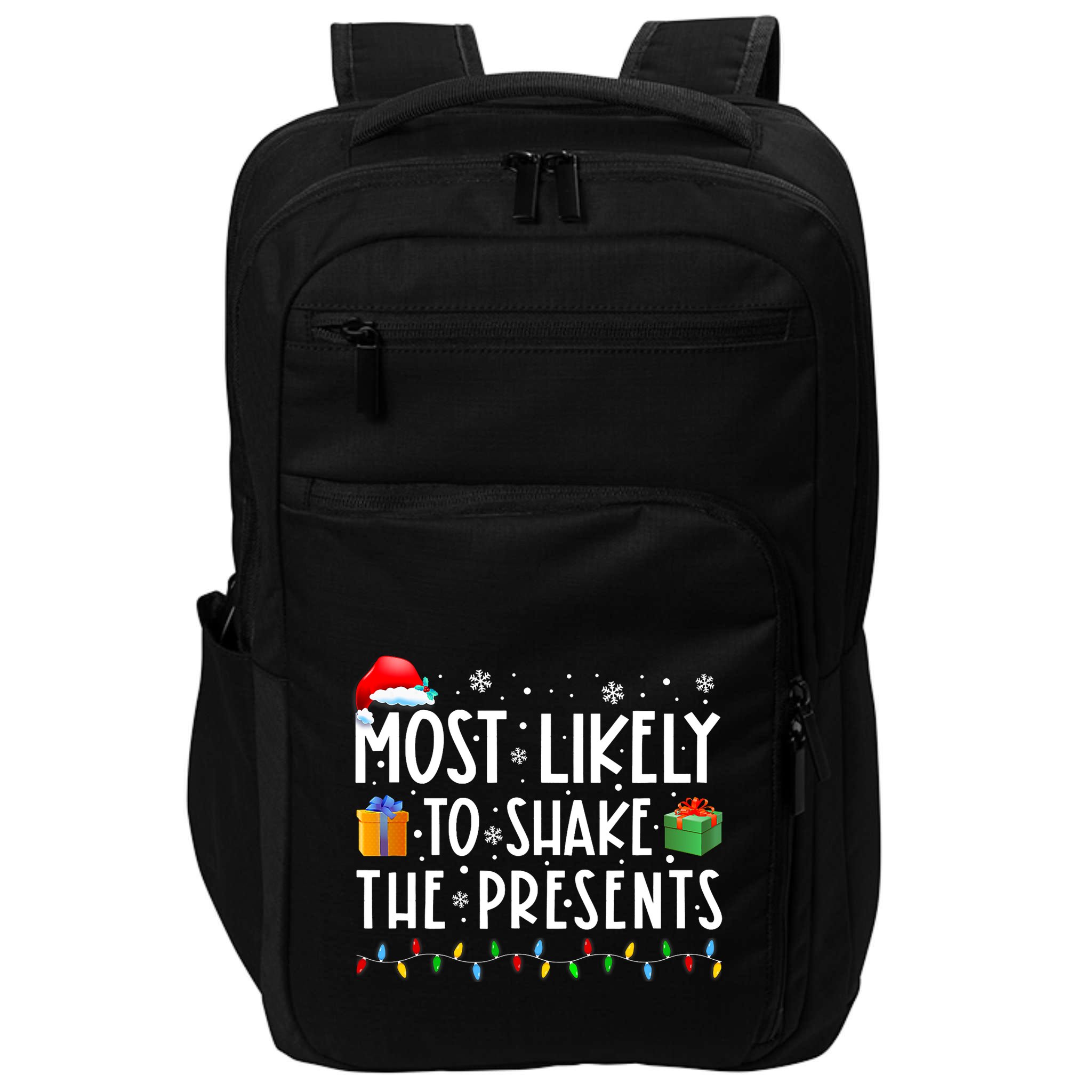 Most Likely To Shake The Presents Family Matching Christmas Impact Tech Backpack