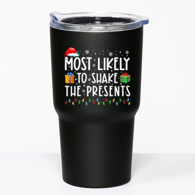 Most Likely To Shake The Presents Family Matching Christmas Tumbler