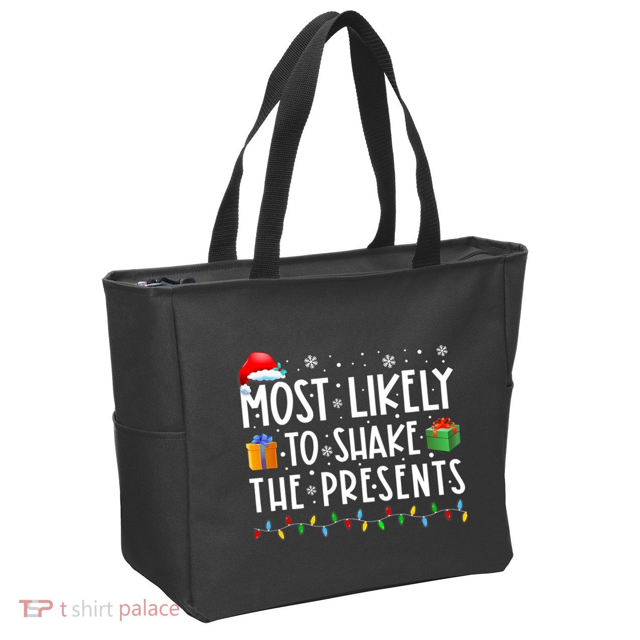 Most Likely To Shake The Presents Family Matching Christmas Zip Tote Bag