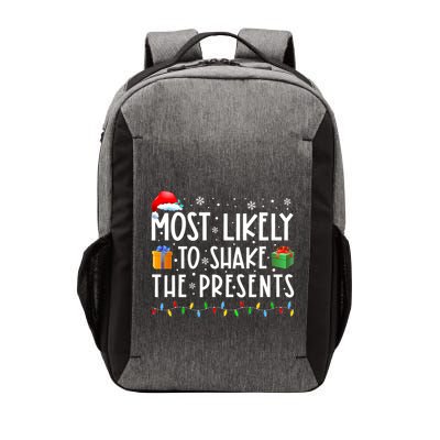 Most Likely To Shake The Presents Family Matching Christmas Vector Backpack
