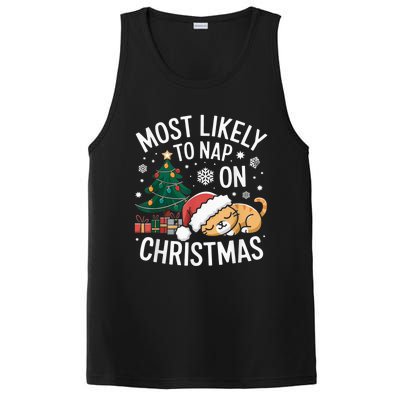 Most Likely To Nap On Christmas Matching Family Christmas PosiCharge Competitor Tank