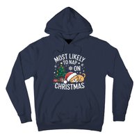 Most Likely To Nap On Christmas Matching Family Christmas Hoodie