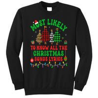 Most Likely To Know All The Christmas Songs Lyrics Pajamas Sweatshirt