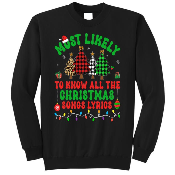 Most Likely To Know All The Christmas Songs Lyrics Pajamas Sweatshirt