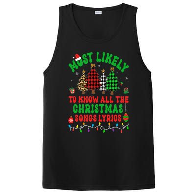 Most Likely To Know All The Christmas Songs Lyrics Pajamas PosiCharge Competitor Tank