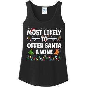 Most Likely To Offer Santa A Wine Ladies Essential Tank