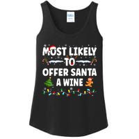 Most Likely To Offer Santa A Wine Ladies Essential Tank