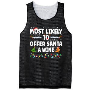 Most Likely To Offer Santa A Wine Mesh Reversible Basketball Jersey Tank