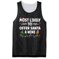 Most Likely To Offer Santa A Wine Mesh Reversible Basketball Jersey Tank