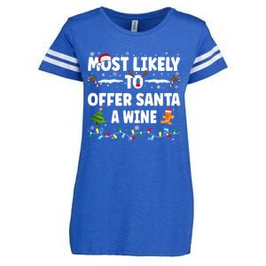 Most Likely To Offer Santa A Wine Enza Ladies Jersey Football T-Shirt