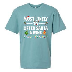 Most Likely To Offer Santa A Wine Sueded Cloud Jersey T-Shirt