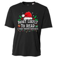 Most Likely To Read A Book Matching Family Christmas Cooling Performance Crew T-Shirt