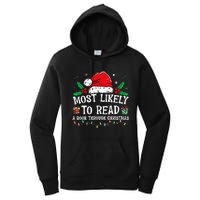 Most Likely To Read A Book Matching Family Christmas Women's Pullover Hoodie