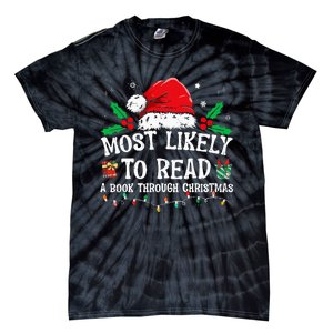 Most Likely To Read A Book Matching Family Christmas Tie-Dye T-Shirt