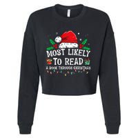 Most Likely To Read A Book Matching Family Christmas Cropped Pullover Crew