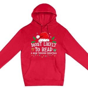 Most Likely To Read A Book Matching Family Christmas Premium Pullover Hoodie