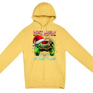 Most Likely To Play Video Games On Christmas Santa Gift Premium Pullover Hoodie