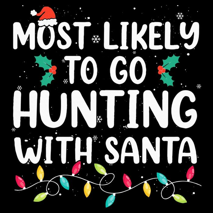 Most Likely To Go Hunting With Santa Hunt Christmas Pajama Impact Tech Backpack