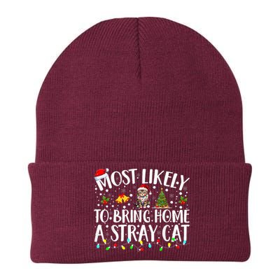 Most Likely To Bring Home A Stray Cat Matching Christmas Knit Cap Winter Beanie