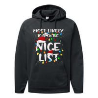 Most Likely To Be On The Nice List Family Matching Christmas Performance Fleece Hoodie