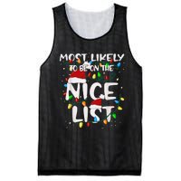 Most Likely To Be On The Nice List Family Matching Christmas Mesh Reversible Basketball Jersey Tank