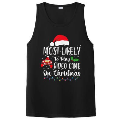 Most Likely To Play Video Games On Christmas Gamer Lovers Gift PosiCharge Competitor Tank