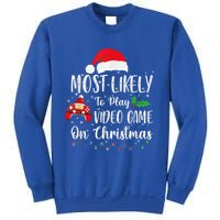 Most Likely To Play Video Games On Christmas Gamer Lovers Gift Sweatshirt