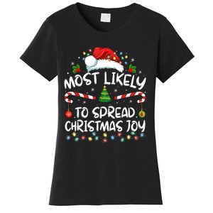 Most Likely To Spread Christmas Joy Family Matching Pajamas Women's T-Shirt