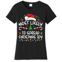 Most Likely To Spread Christmas Joy Family Matching Pajamas Women's T-Shirt