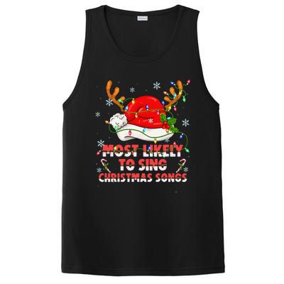 Most Likely To Sing Christmas Songs Santa Reindeer Matching PosiCharge Competitor Tank