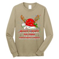 Most Likely To Sing Christmas Songs Santa Reindeer Matching Long Sleeve Shirt