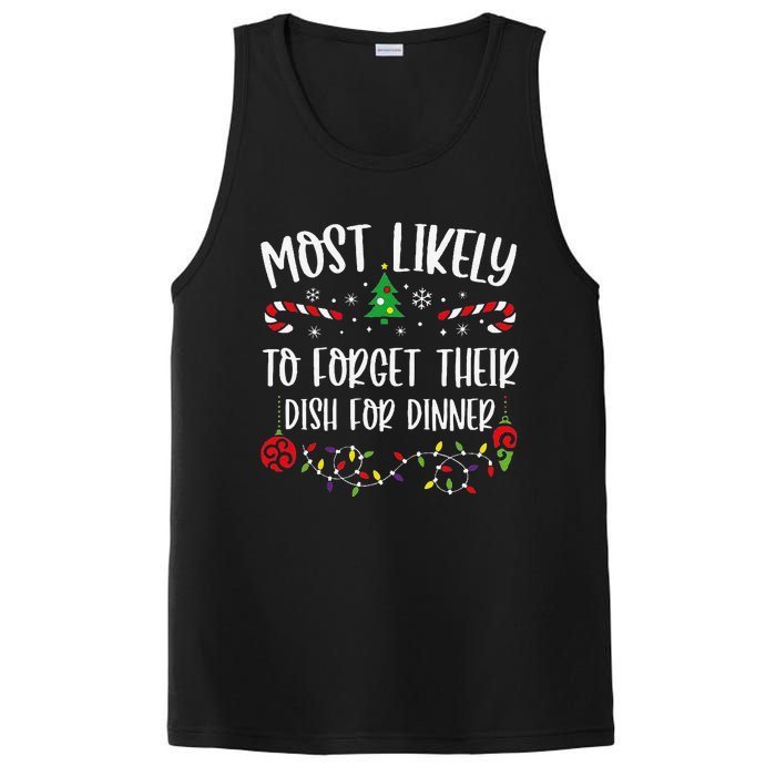 Most Likely To Forget Their Dish For Dinner Funny Christmas Family Matching Cu PosiCharge Competitor Tank