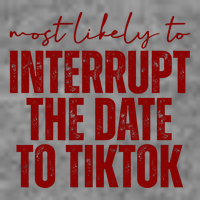 Most Likely To Interrupt The Date To Tiktok Funny Wool Snapback Cap