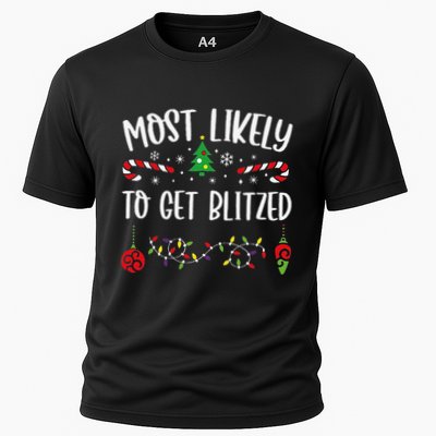 Most Likely To Get Blitzed Funny Christmas Family Matching Cute Christmas Fami Performance Shirt