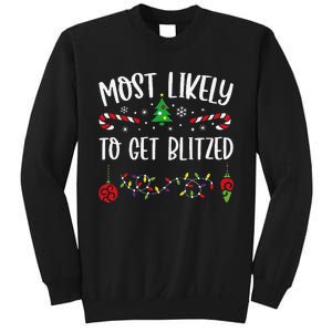 Most Likely To Get Blitzed Funny Christmas Family Matching Cute Christmas Fami Sweatshirt