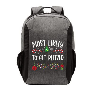 Most Likely To Get Blitzed Funny Christmas Family Matching Cute Christmas Fami Vector Backpack