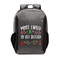 Most Likely To Get Blitzed Funny Christmas Family Matching Cute Christmas Fami Vector Backpack