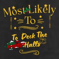 Most Likely To Deck The Halls Gold 25L Jumbo Tote