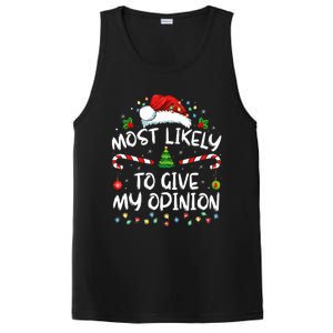 Most Likely To Give My Opinion Funny Christmas Holiday PosiCharge Competitor Tank