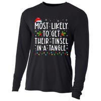 Most Likely To Get Their Tinsel In A Tangle Family Christmas Gift Cooling Performance Long Sleeve Crew