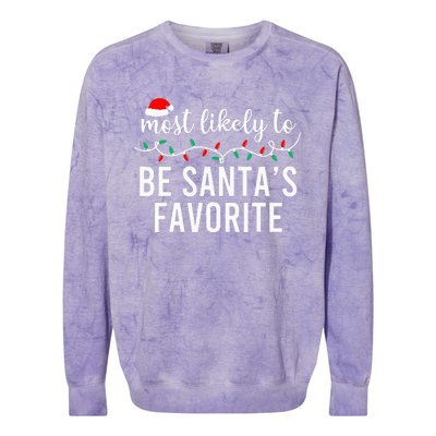 Most Likely To Christmas Matching Family Pajamas Funny Colorblast Crewneck Sweatshirt