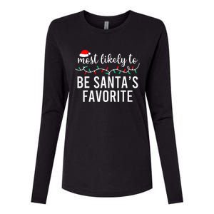 Most Likely To Christmas Matching Family Pajamas Funny Womens Cotton Relaxed Long Sleeve T-Shirt