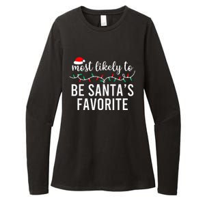 Most Likely To Christmas Matching Family Pajamas Funny Womens CVC Long Sleeve Shirt