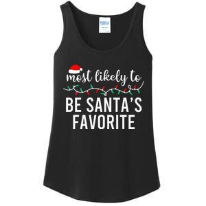 Most Likely To Christmas Matching Family Pajamas Funny Ladies Essential Tank