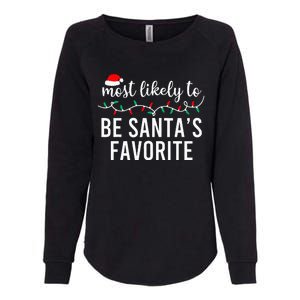 Most Likely To Christmas Matching Family Pajamas Funny Womens California Wash Sweatshirt