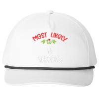 Most Likely To Christmas Be Scroogey Family Group Snapback Five-Panel Rope Hat