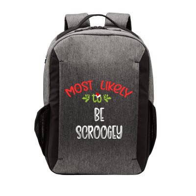 Most Likely To Christmas Be Scroogey Family Group Vector Backpack