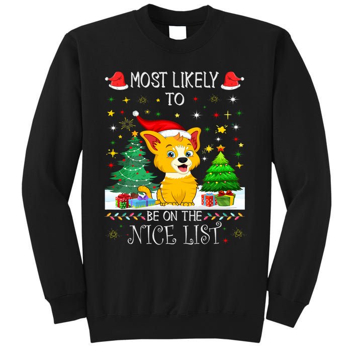 Most Likely To Be On The Nice List Funny Xmas Family Group Sweatshirt