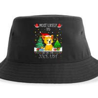 Most Likely To Be On The Nice List Funny Xmas Family Group Sustainable Bucket Hat