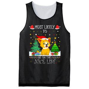 Most Likely To Be On The Nice List Funny Xmas Family Group Mesh Reversible Basketball Jersey Tank